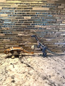 Jurassic World Therizinosaurus and Ankylosaurus Dinosaur Custom Lego Lot of 2!🔥