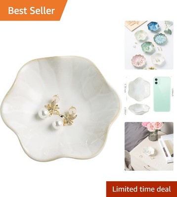 Serene Milky White Jewelry Dish for Rings and Keys   Perfect Gift for Loved Ones