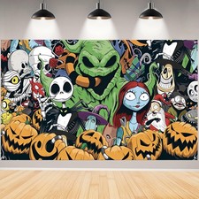 Halloween Backdrop,Christmas Birthday Banner Halloween Decorations Photo Backgro