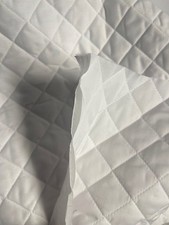 pre quilted double faced fabric White