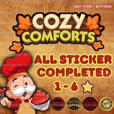  ALL    COZY COMFORTS ALBUM Monopoly_Stickers_Go_Card INSTANT SEND 
