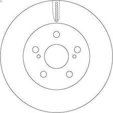 1X Bremsscheibe TRW DF6734 TOYOTA PRIUS (_W5_) 1.8 2015-2022