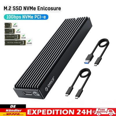 ORICO M.2 NVMe SSD Gehäuse USB-C Adapter 10Gbps PCIe NVMe M-Key/M+B Key SSD DH