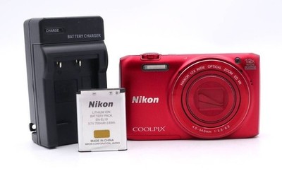 Nikon COOLPIX S6800 RED Digital Camera 16.0MP 12x Optical Zoom