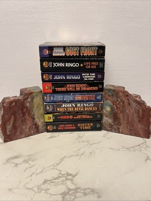Lot of 8 John Ringo  Sci-Fi PB~ Good Cond. normal wear~ ships Boxed