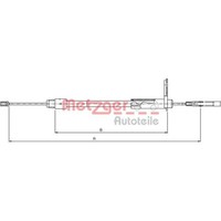 Metzger 10.9435 Seilzug Feststellbremse FüR Mercedes Benz C Klasse CLK CLC S203