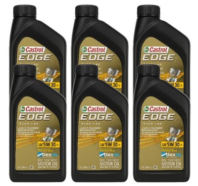 Castrol EDGE C3 5W-30 Full Synthetic Motor Oil, Case of 6 - 1 Quart Bottles