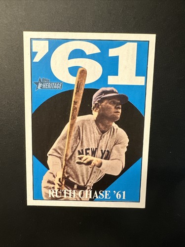 2010 Topps Heritage Ruth Chase 61 #61BR2 Babe Ruth Card (B25) New York Yankees - Picture 3 of 3