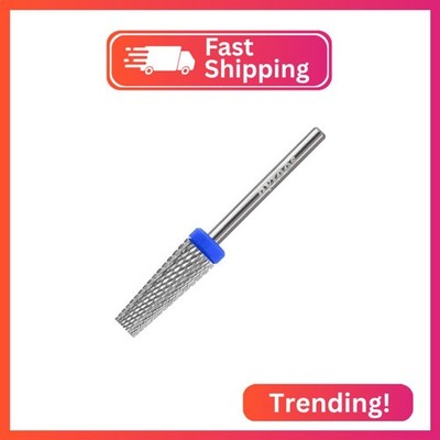 HYTOOS 5 in 1 Nail Drill Bits, 6 * 16mm Flat Top Tapered Professional Tungsten C