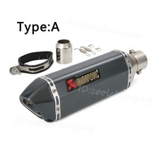 370mm Exhaust Tips Muffler Tail Pipe Silencer Universal Slip For 51mm Motorcycle