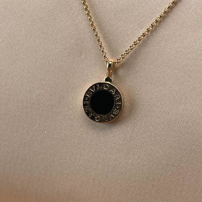 Bulgari ロゴ入り ネックレス ゴールド ブラック Bulgari BVLGARI BVLGARI Necklace,350554 Onyx (1000052574) | eBay