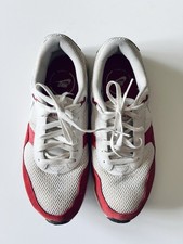 NIKE Size 11.5 Air Max SYSTM Shoes White & University Red Sneakers Active