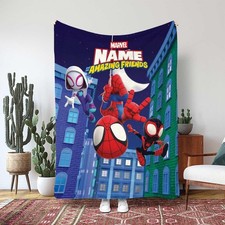 Spidey And His Amazing Friends Marvel Custom Superhero Fleece Blanket