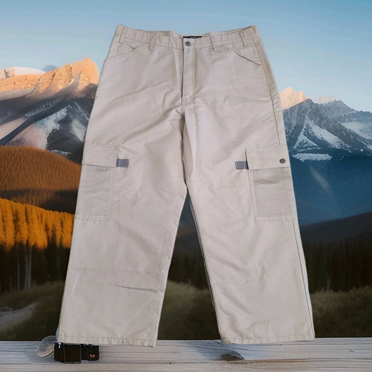 Vintage Levi's SilverTab Cargo Pants Men 38x28 Tan Baggy Utility Y2K 2004 Skater