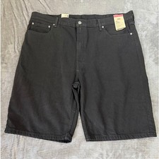 Levis 469 Loose Shorts Mens 42X11 Black Denim Baggy 100 Cotton NWT
