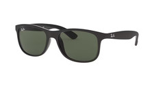 Ray-Ban Andy Matte Black Frame / Green Classic Sunglasses RB4202-60697155 NEW