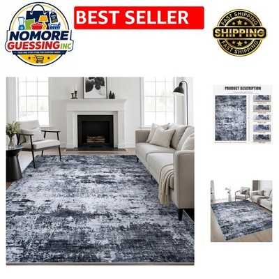 Elegant 5x7 Contemporary Rug - Machine Washable, Pet Friendly, Stain Resistant