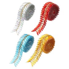 4Pcs 1" x 4 Yards Crystal Diamond Rhinestone Ribbon, White/Gold/Red/Blue