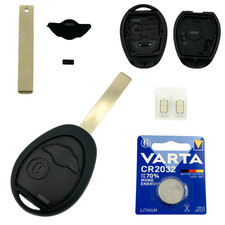 Auto Schlüssel 2 Tasten Gehäuse Reparatur SET passt für Mini One Clubman Cooper