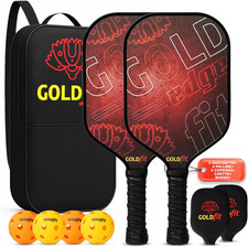 Pickleball Set Di Racchette in Fibra Di Carbonio Testurizzata Con 4 Palline E Bo