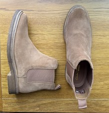 Image of BN Clarks Clarkdale Easy Cognac Suede Chelsea Boots 42 8