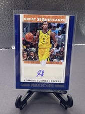 2019-20 Panini NBA Hoops Edmond Sumner Great Significance Auto Autograph