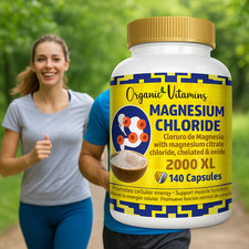 Magnesium Chloride 2000 XL   140 Capsules  Cellular Energy  Muscle Support
