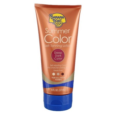 Banana Boat Summer Color Self-Tanning Lotion, Deep Dark Color, 6 fl oz