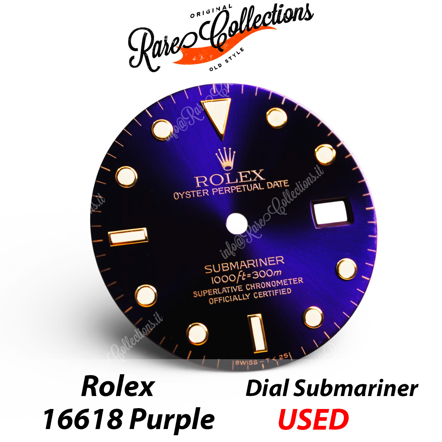 Rolex Dial 16618 Used Purple Submariner Dial 16613LN 16803 16808 image 2