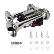 600DB Super Loud Dual Electric Air Horns Kit for Vehicles - With Compressor A...