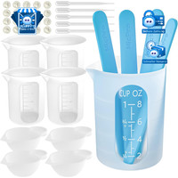 Messbecher Set Silikon 250Ml 100Ml RüHrstäBe Pipetten FüR Epoxidharz ZubehöR