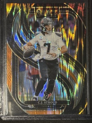2024 Select C.J. Stroud Premier Black and Orange Prizm Shock #128 Texans