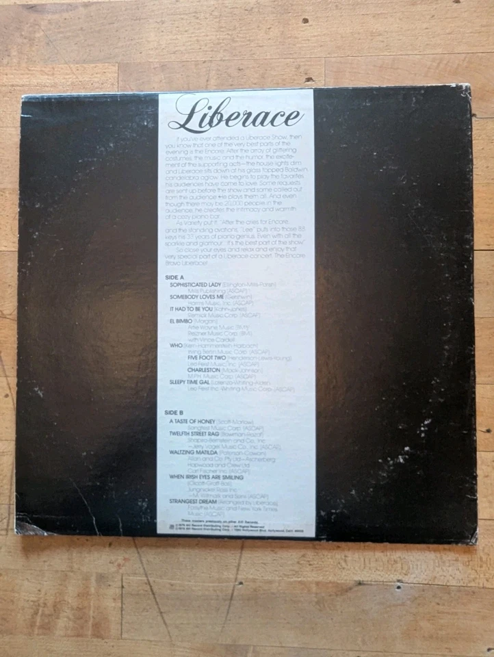 NM Rare Liberace – Liberace (Picture Disk) LP AVI Records FREE SHIP - Image 2 of 4