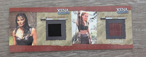 Xena Costume Relic Card Lot Gabrielle & Xena GC1 R4 Dual Fabric Pieces