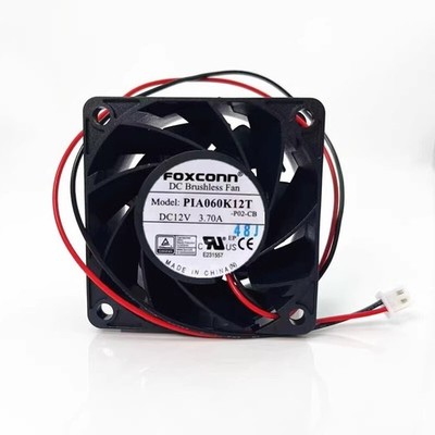 PIA060K12T 6038 DC12V 3.7A 6CM 2-wire high airflow server cooling fan #yr