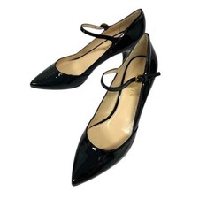 Prada Pumps Pointed Toe Enamel Black Women's Size EU35/US5