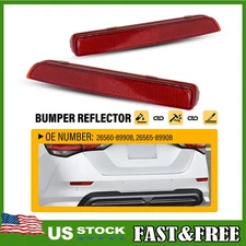 Rear Bumper Reflector Left & Right 2PCS for 2020-2022 Nissan Sentra SR SV S 2.0L