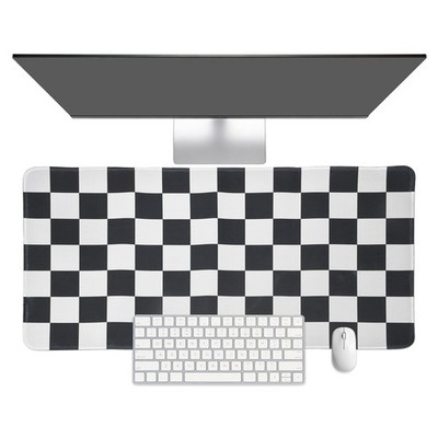 Mauspad Schachbrett 60x30 cm rutschfest schwarz/weiß für Schreibtisch