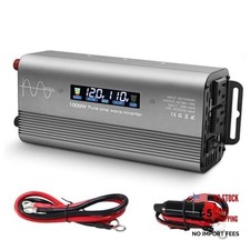 1000W Pure Sine Wave Power Inverter with Digital Display,Dual AC Outlets 