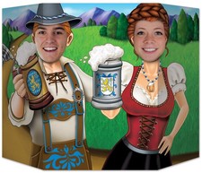 Oktoberfest Couple Photo Prop of Size 3' 1" x 25" - Beistle