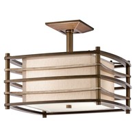Beige Weiß Braun Klassisch Deckenlampe Deckenleuchte 2X100W/E27 40,6X32,4 [Cm]