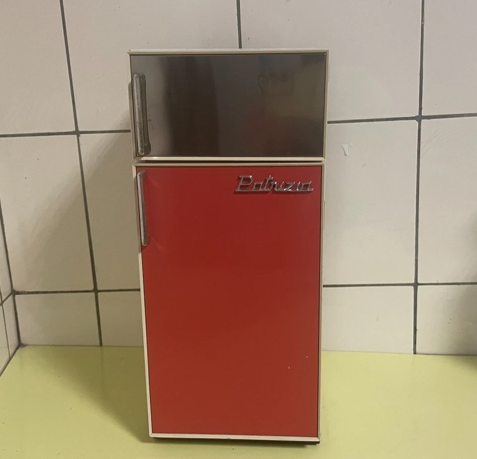 JOUET ANCIEN - FRIGO ET EVIER VINTAGE EN TOLE LAQUEE  AMB MARCHESINI ITALY 1970' - Photo 3/4