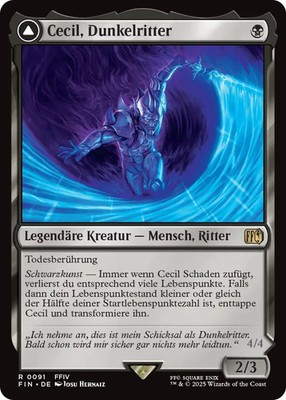 MTG Magic the Gathering FIN Cecil Dunkelritter 91 rare deutsch