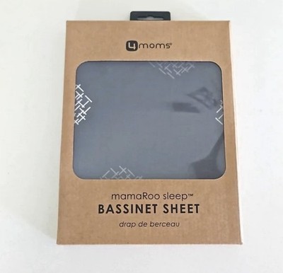 NIB 4 Moms MamaRoo Sleep Bassinet Sheet Grey Crosshatch