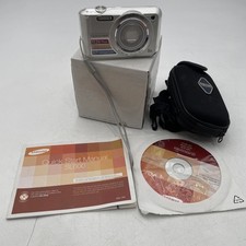 Samsung SL600 12.2MP Digital Camera 27mm Zoom Battery SD Card Charge Cord Manual