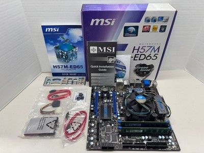 MSI H57M-ED65 Version 1.1 Motherboard w/Intel i3-530 and 4Gb Kingston RAM