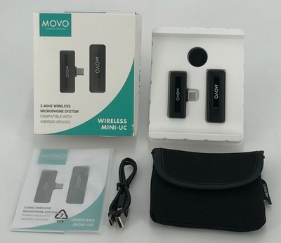 Movo Wireless Mini UC USB-C Wireless Lavalier Microphone for Android iPhone 15 +