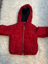 Tommy Hilfiger Boys Red Hooded Puffer Winter Jacket Coat 2T