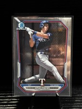 Josh Owens Chrome Prospect Rookie RC 2026 Bowman Card #BCP-62 Texas Rangers. rookie card picture