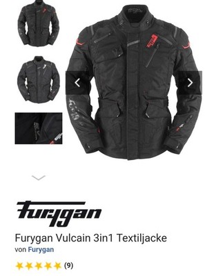 Furygan Vulcain 3in1 Motorradjacke Gr. 54/56 neuwertig komplett mit Protektoren
